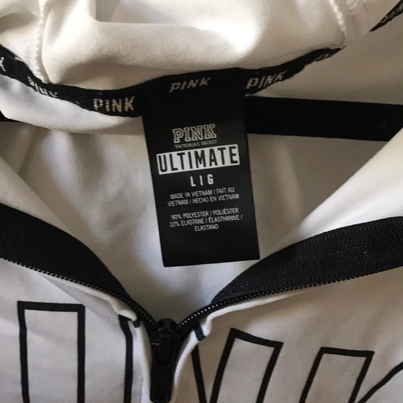 VS PINK White Zip Up Hoodie - Picture 2 of 4